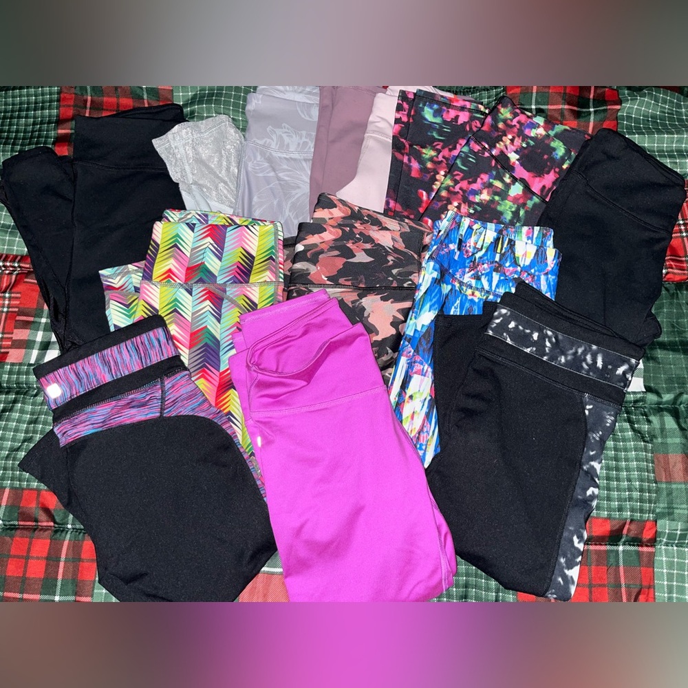 Lot Of 11 Pairs Of Fabletics Fitness Pants Capris XS